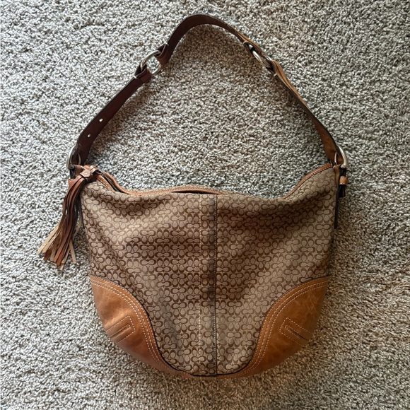 Coach vintage y2k Brown monogram Shoulder Bag - Picture 1 of 11